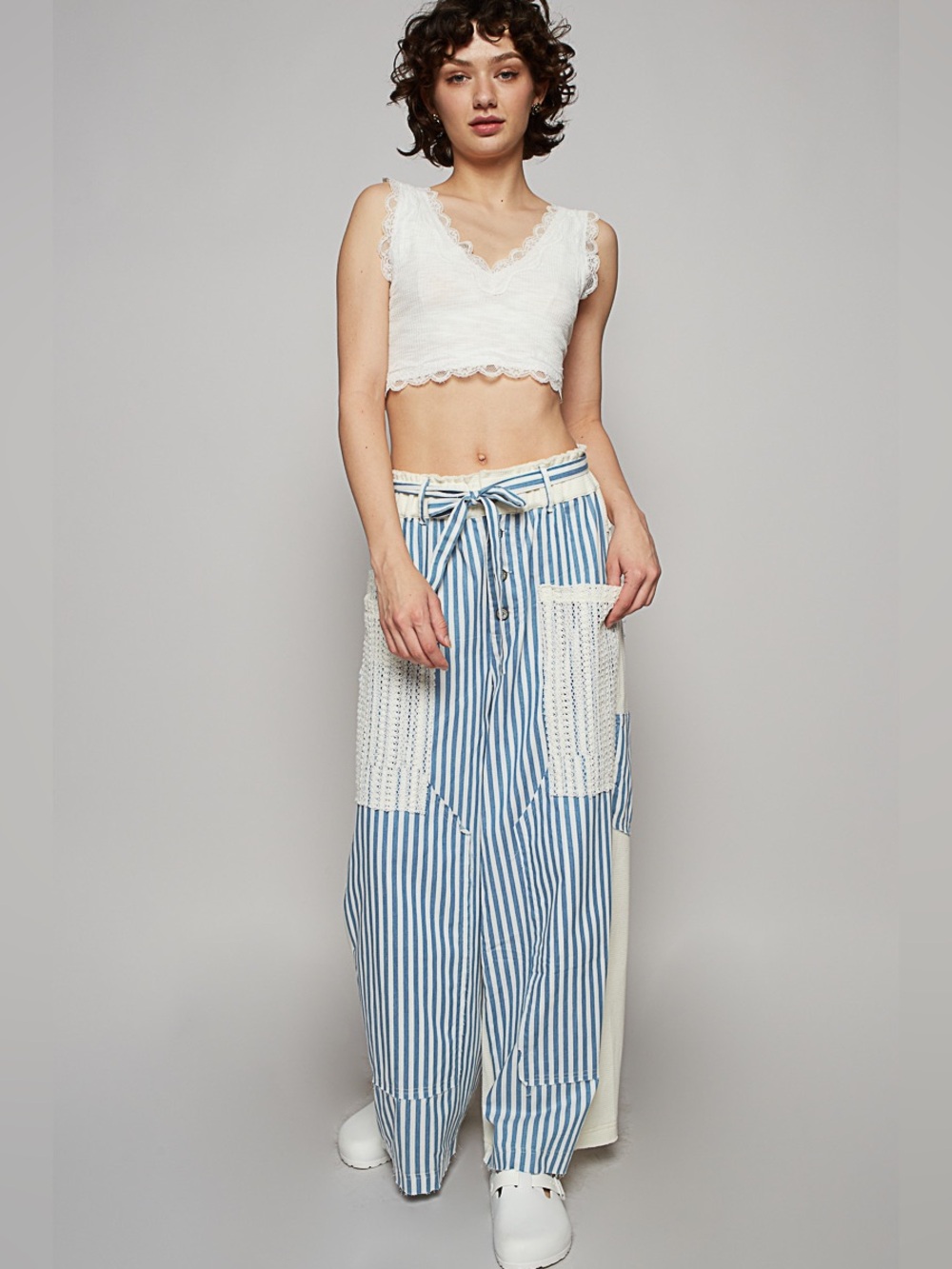 POL Coastal Stripe Twill Pants